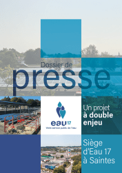 Couverture du dossier de presse - Un projet à double enjeu au siège d'Eau 17 à Saintes