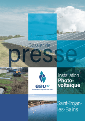 Couverture du dossier de presse de l'inauguration de la centrale photovoltaïque à Saint-Trojan-les-Bains