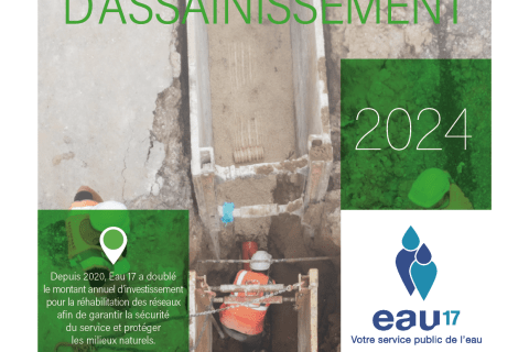 Couverture du RPQS Assainissement collectif 2024 d'Eau 17 