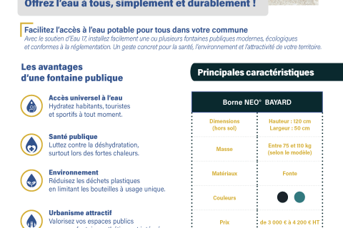 Image de la fiche de présentation des fontaines publiques - Eau 17
